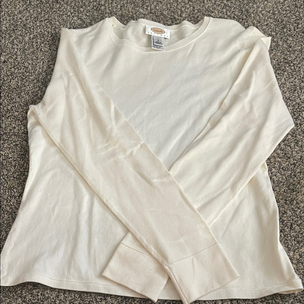 Talbots Cream Long Sleeve Top